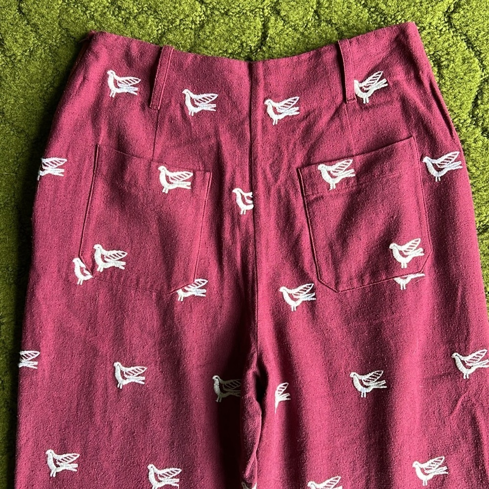Alix Of Bohemia Burgundy‎ Wide Leg Pants - Picture 6 of 6